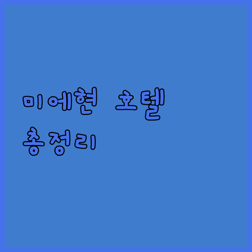 미에 현 호텔 완벽 분석 가격, 편의 시설, 실제 후기 총정리