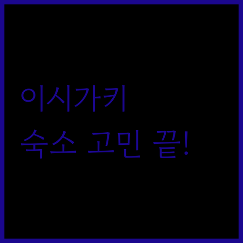 이시가키 숙소 고민 끝! 나에게 딱 맞는 호텔은 어디?
