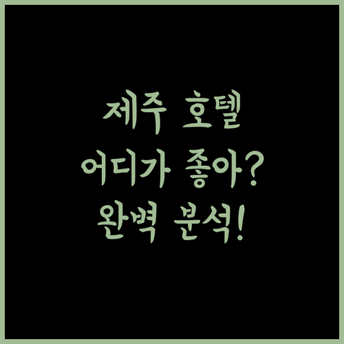 제주 호텔 완벽 분석 그랜드 조선 힐 스위트, 그랜드 조선 제주, 부영호텔, 스위트호텔, 롯데호텔 어디가 좋을까?