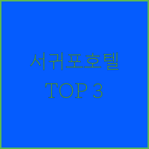 제주 서귀포 호텔 고민 끝! 나만 알고 싶은 TOP 3 숙소 공개!