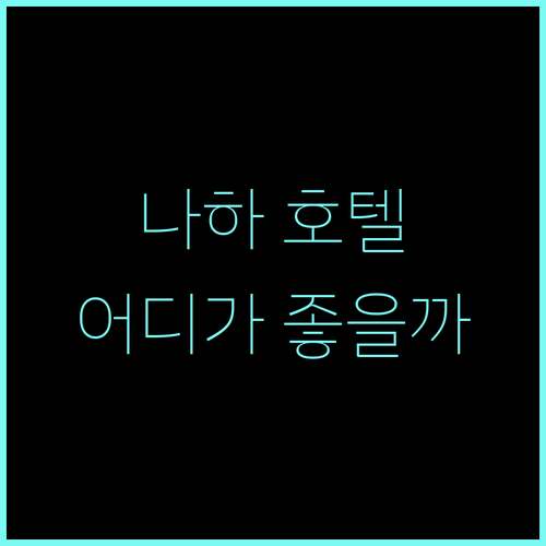 나하 호텔 완벽 비교 도큐 스테이 vs 오키나와 나하나 어디가 좋을까