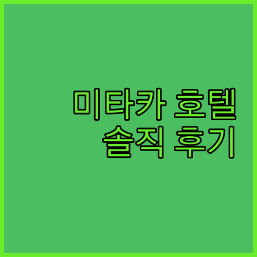 미타카 호텔 숙박 후기 교통 편리성과 주변 맛집 탐방