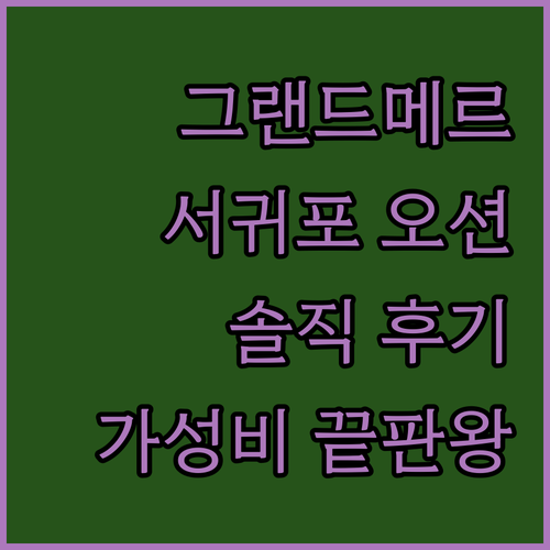 그랜드메르 호텔 서귀포 오션! 가성비 오션뷰 호텔, 솔직 후기!