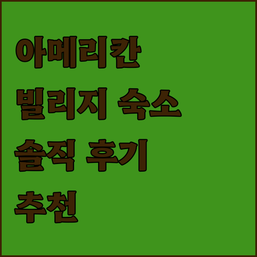 아메리칸 빌리지 근처 호텔 어디가 좋을까? 솔직 후기!