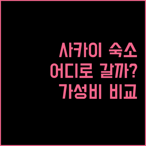 사카이 호텔 어디로? 컴포트 호텔 vs AB 호텔, 당신의 선택은?