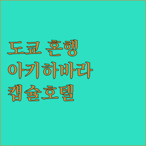 혼자 떠나는 도쿄 여행, 아키하바라 캡슐 호텔 어때? 솔직 후기!