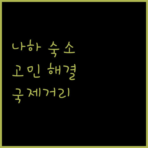 나하 숙소 고민 끝 국제거리 근처 호텔 추천