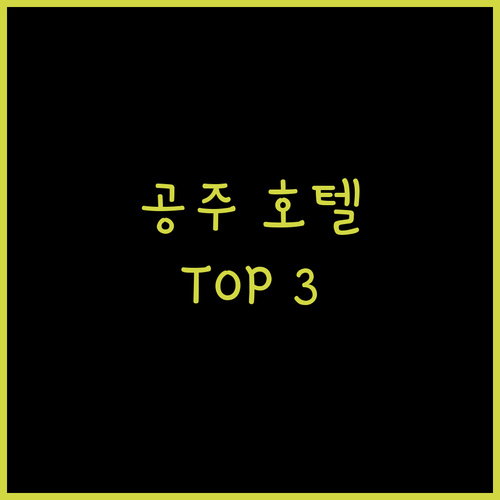 공주 호텔 완벽 분석! 여행객이 극찬한 TOP 3 숙소는 어디?