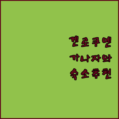 겐로쿠엔 근처 숙소 추천 가나자와 여행의 최적 선택